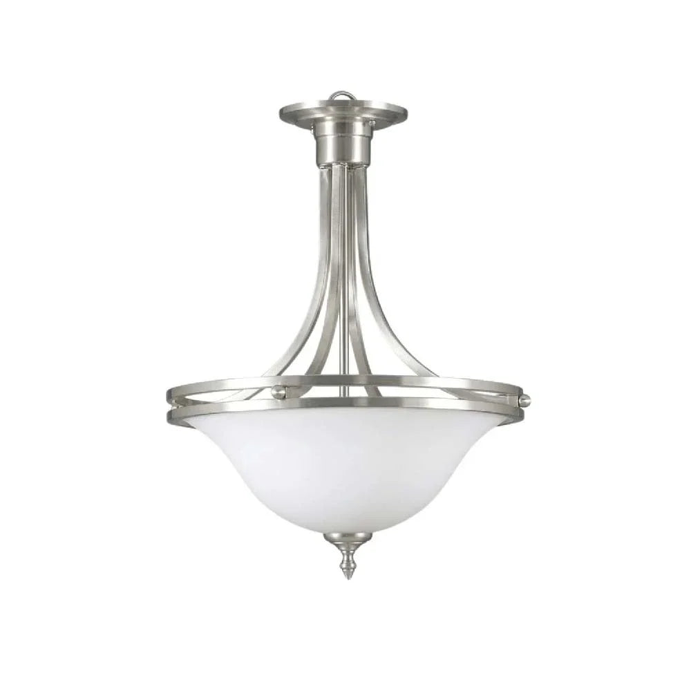 Dallas 16' Glass Bowl Entry Fixture - NK White