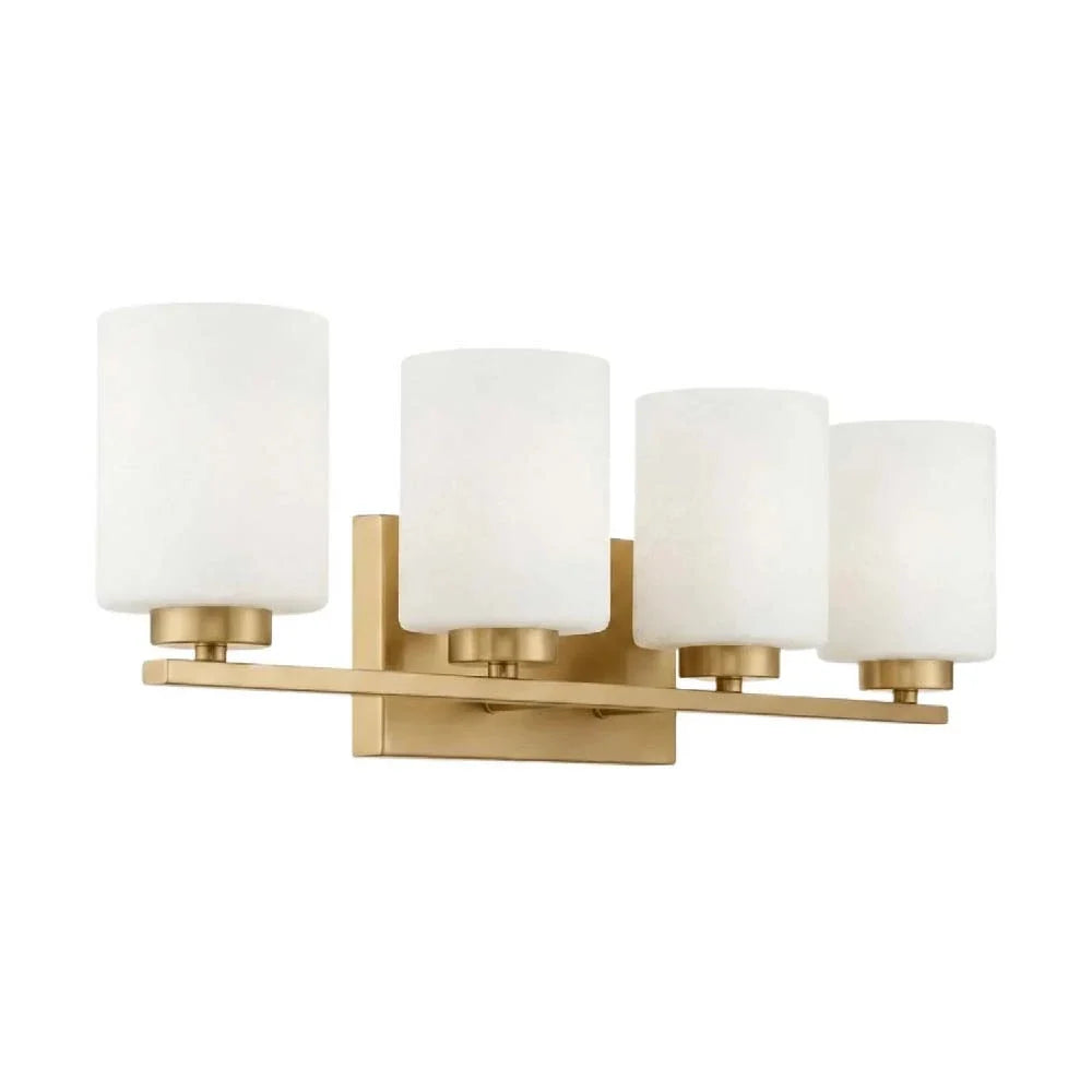 4-Light White Glass Vanity - CG
