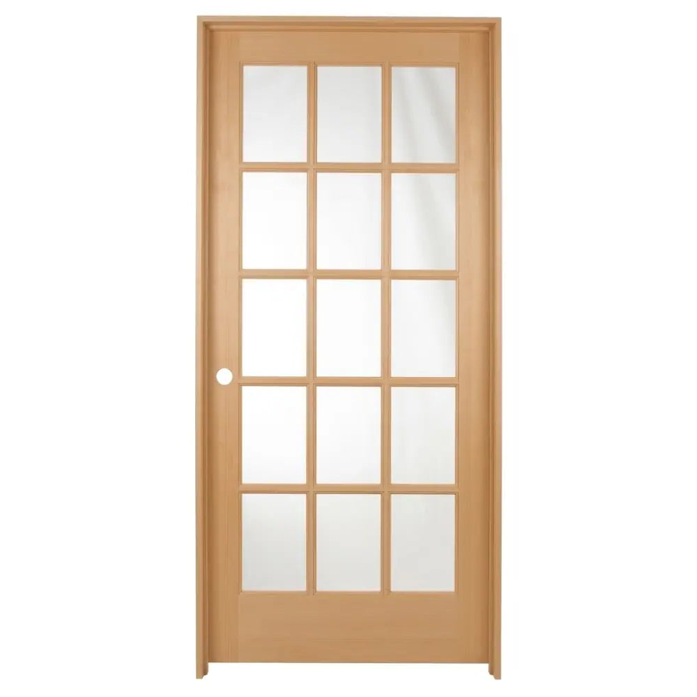 32 in x 80 in 15 Lite Hemlock Prehung Interior Door
