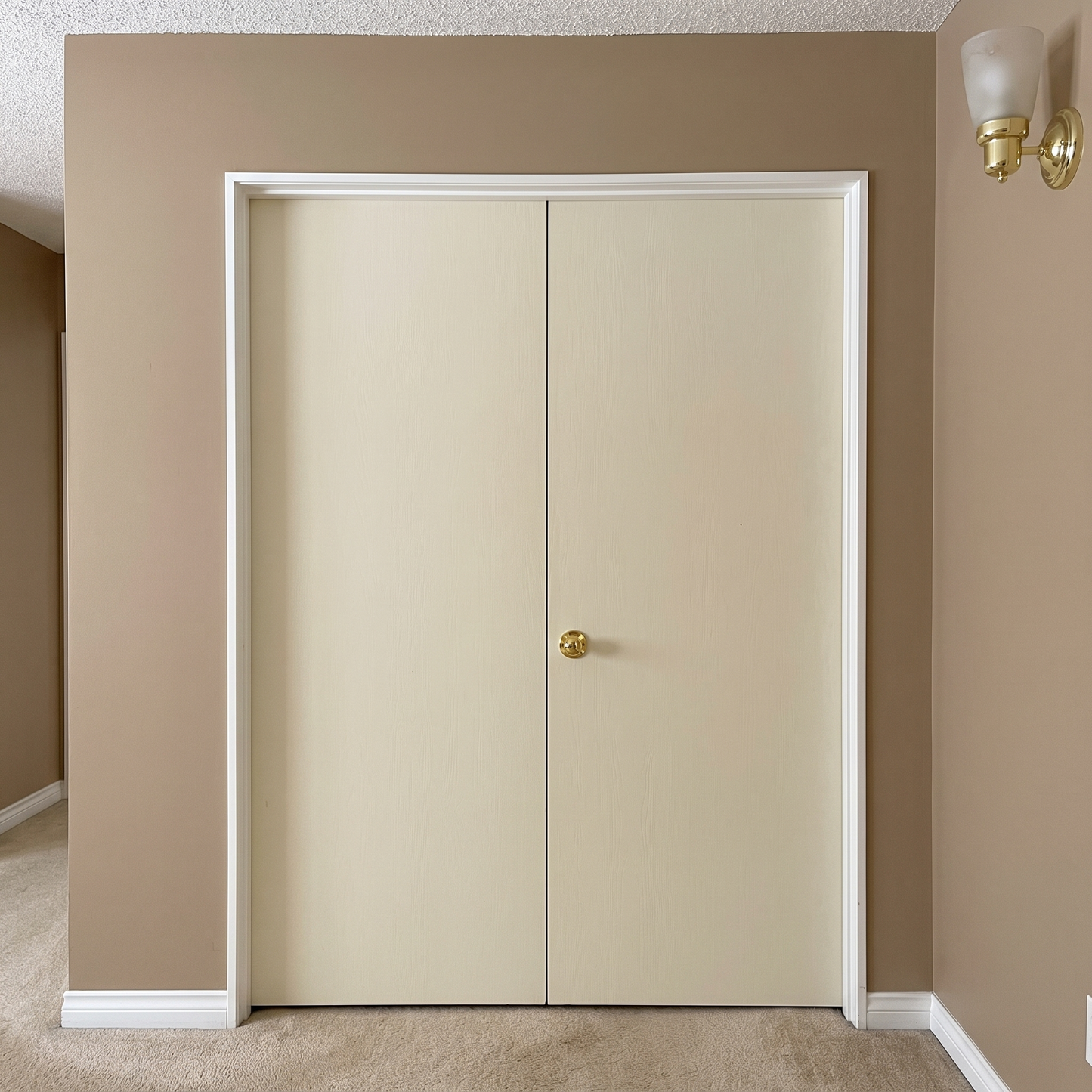 6 ft x 6 ft 8 in Flush Hollow Core Primed Prehung Interior French Door