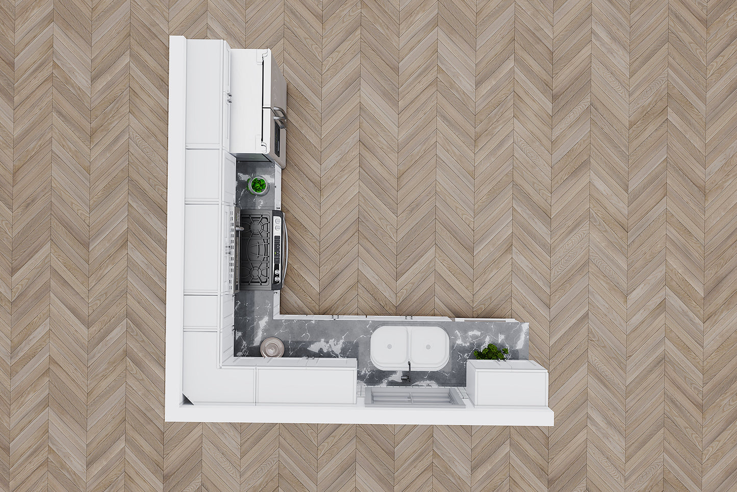Pioneer Shaker White 10x10 Kitchen