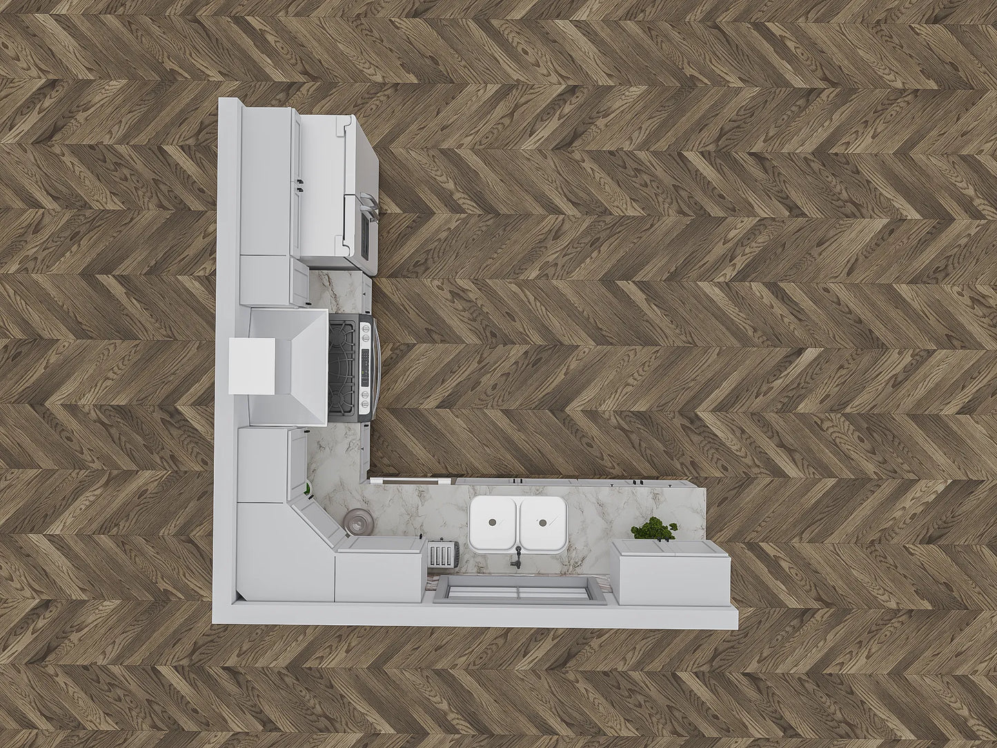 KCD Shaker White 10x10 Kitchen