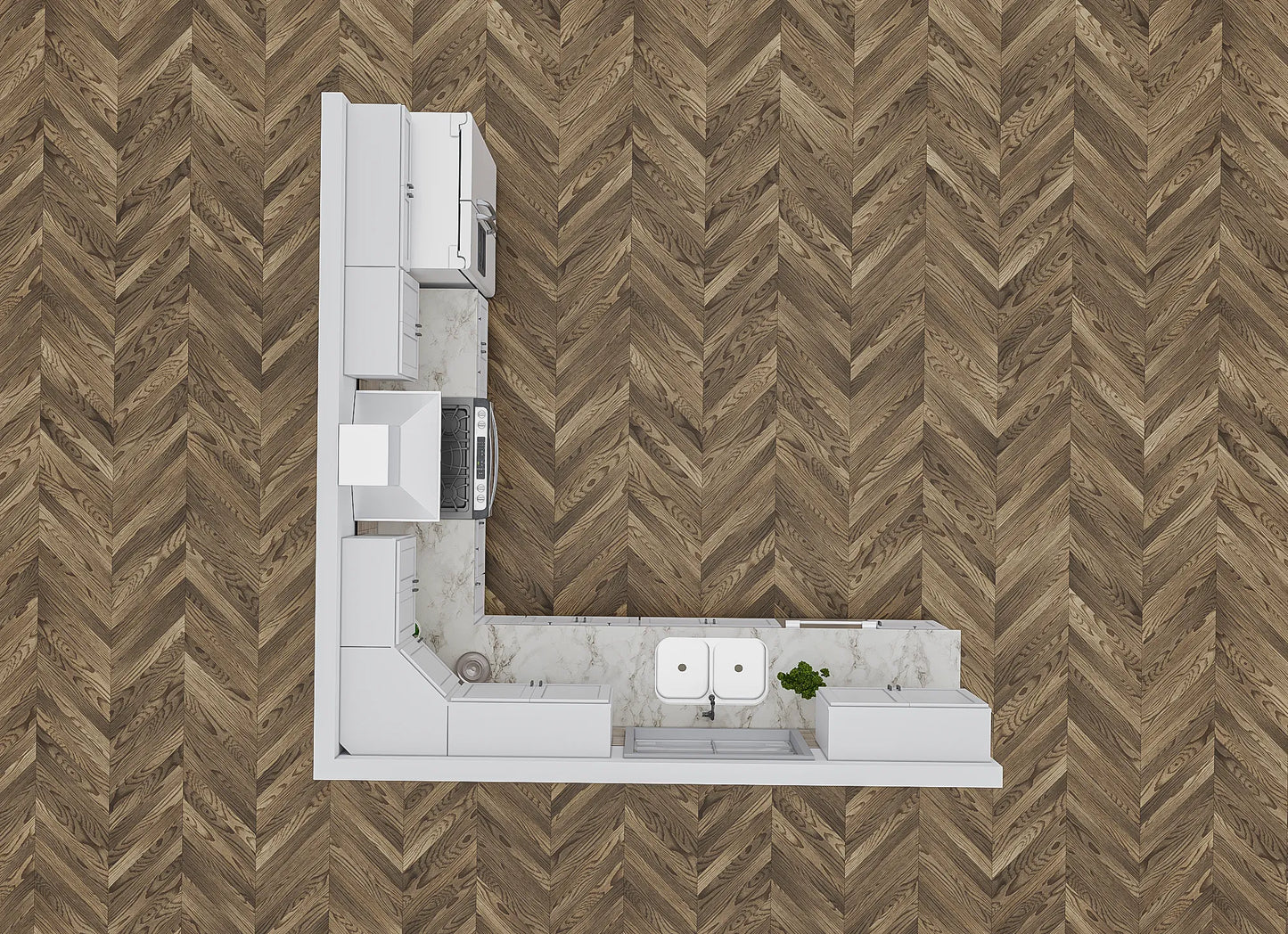KCD Shaker White 12x12 Kitchen