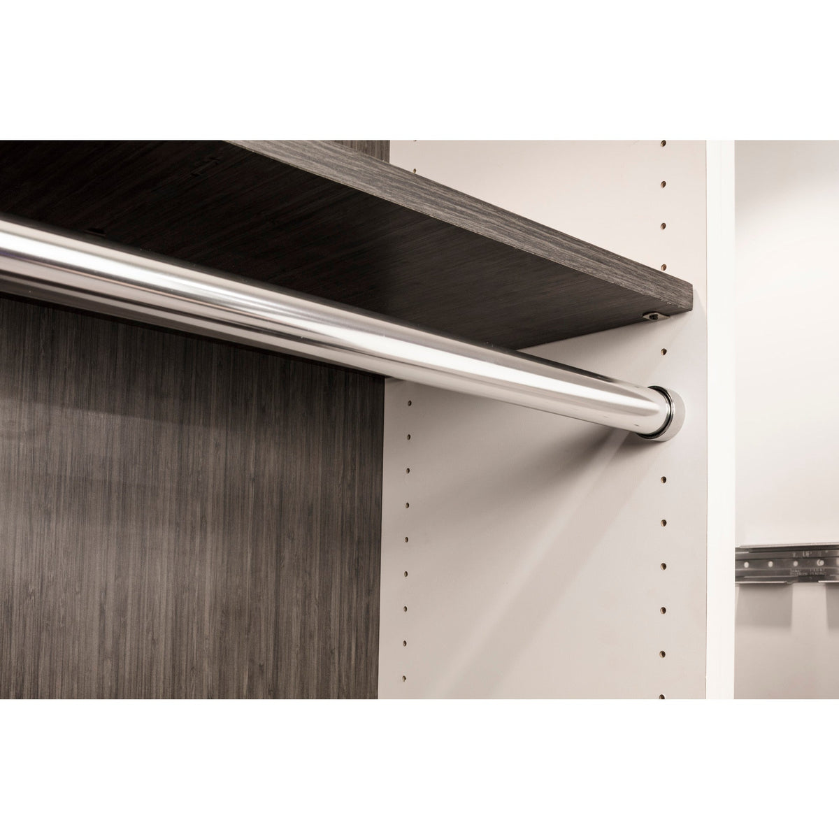 24 Chrome 1-1/16"x8' Round Steel Closet Rods