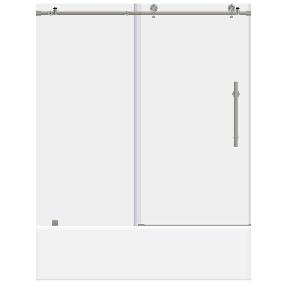 56-60 W x 62 H Sliding Bathtub Door ULTRA-C Brushed Nickel
