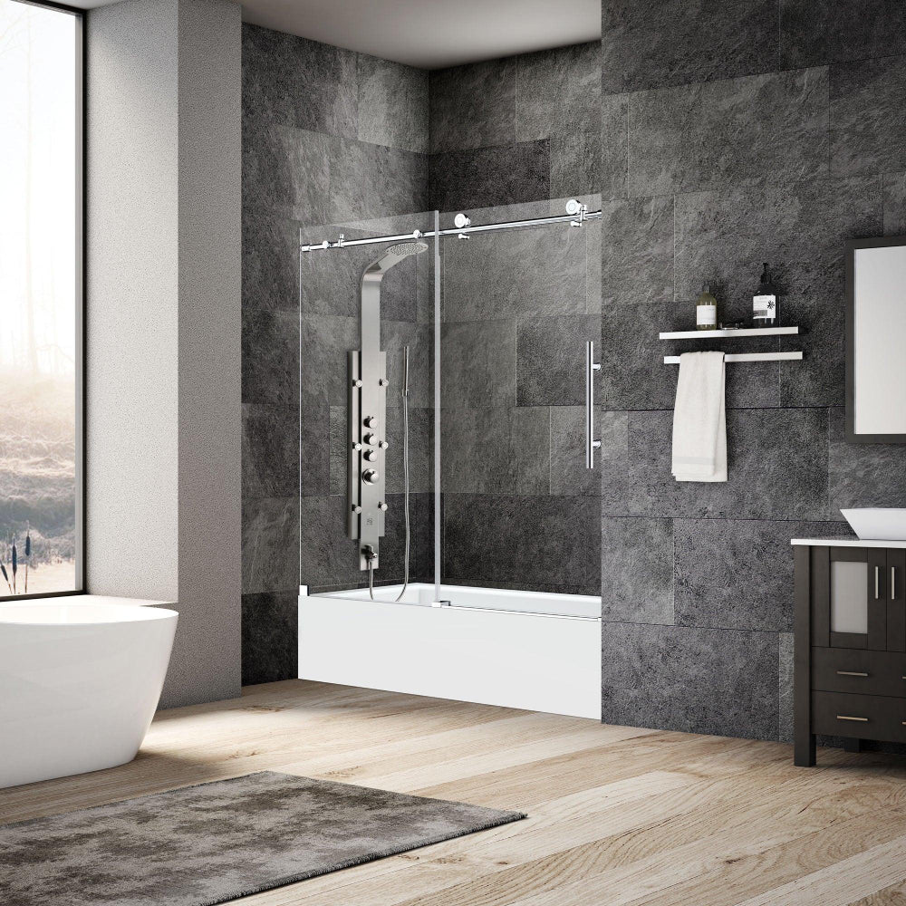 56-60 W x 62 H Sliding Bathtub Door ULTRA-C Chrome