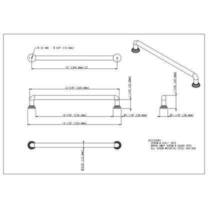 Davis 12" Center-to-Center Appliance Pull