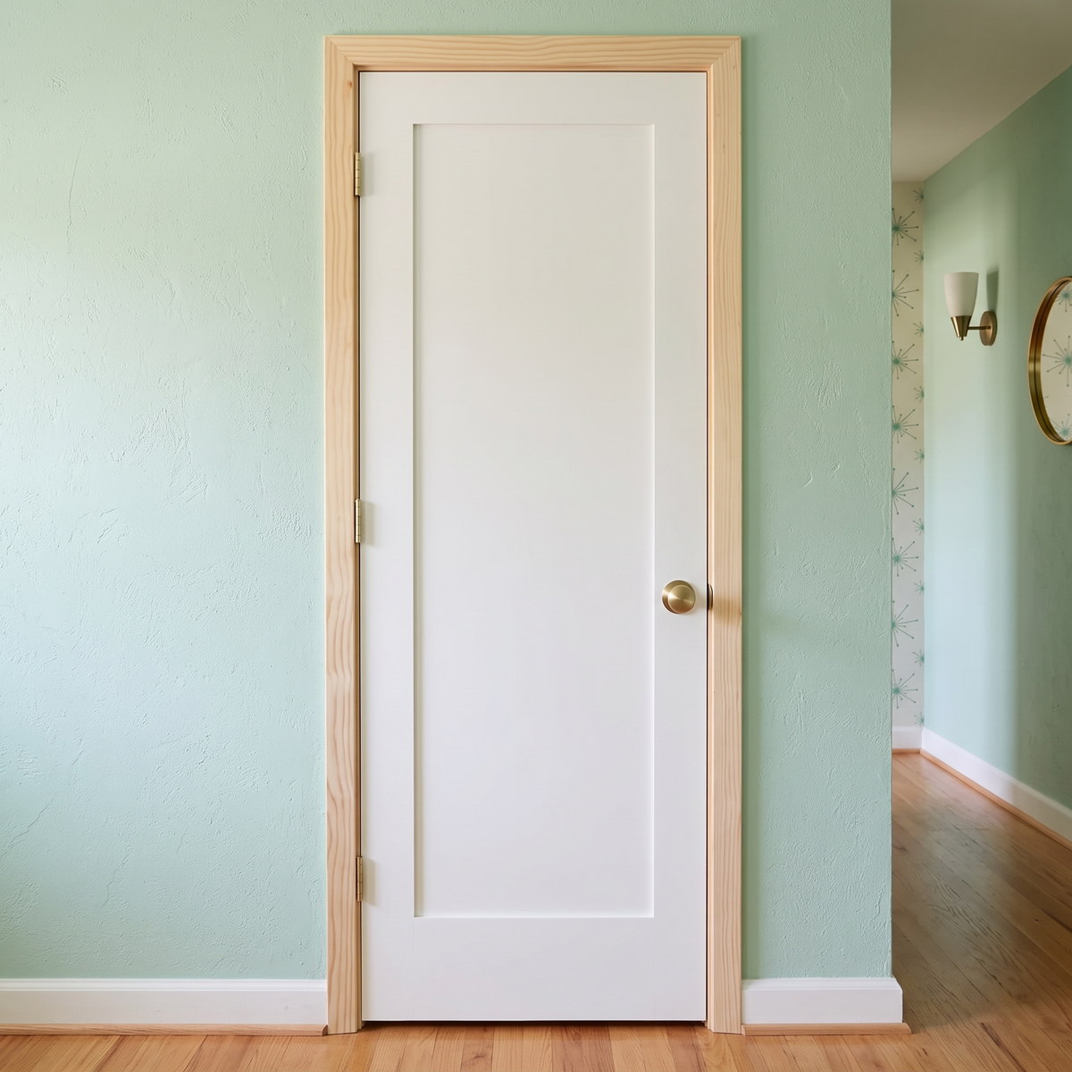 1-Panel Shaker Solid Core Primed MDF Prehung Interior Door