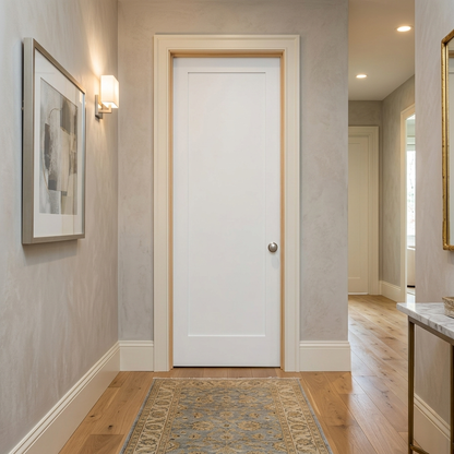 1-Panel Shaker Solid Core Primed MDF Prehung Interior Door