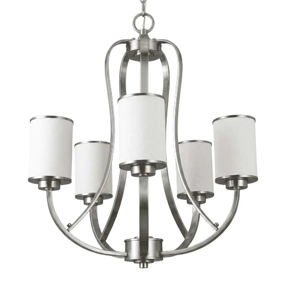 Lexington 5-Light White Glass Chandelier - NK