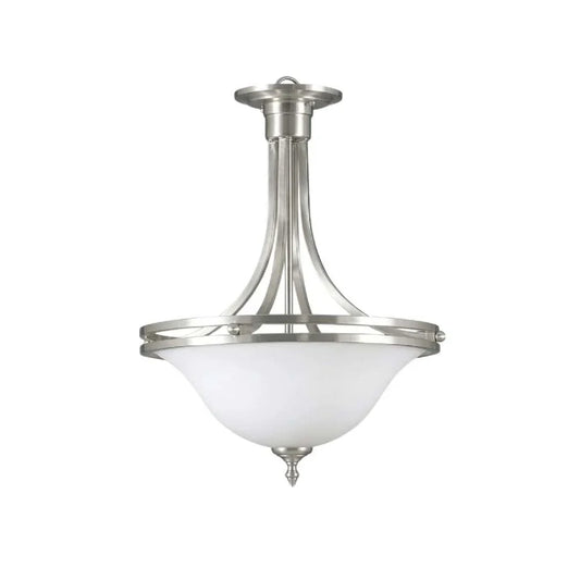 Dallas 16' Glass Bowl Entry Fixture - NK White