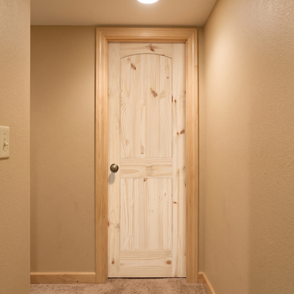 18 in. x 80 in. Cheyenne Knotty Pine Solid Core Interior Door Slab