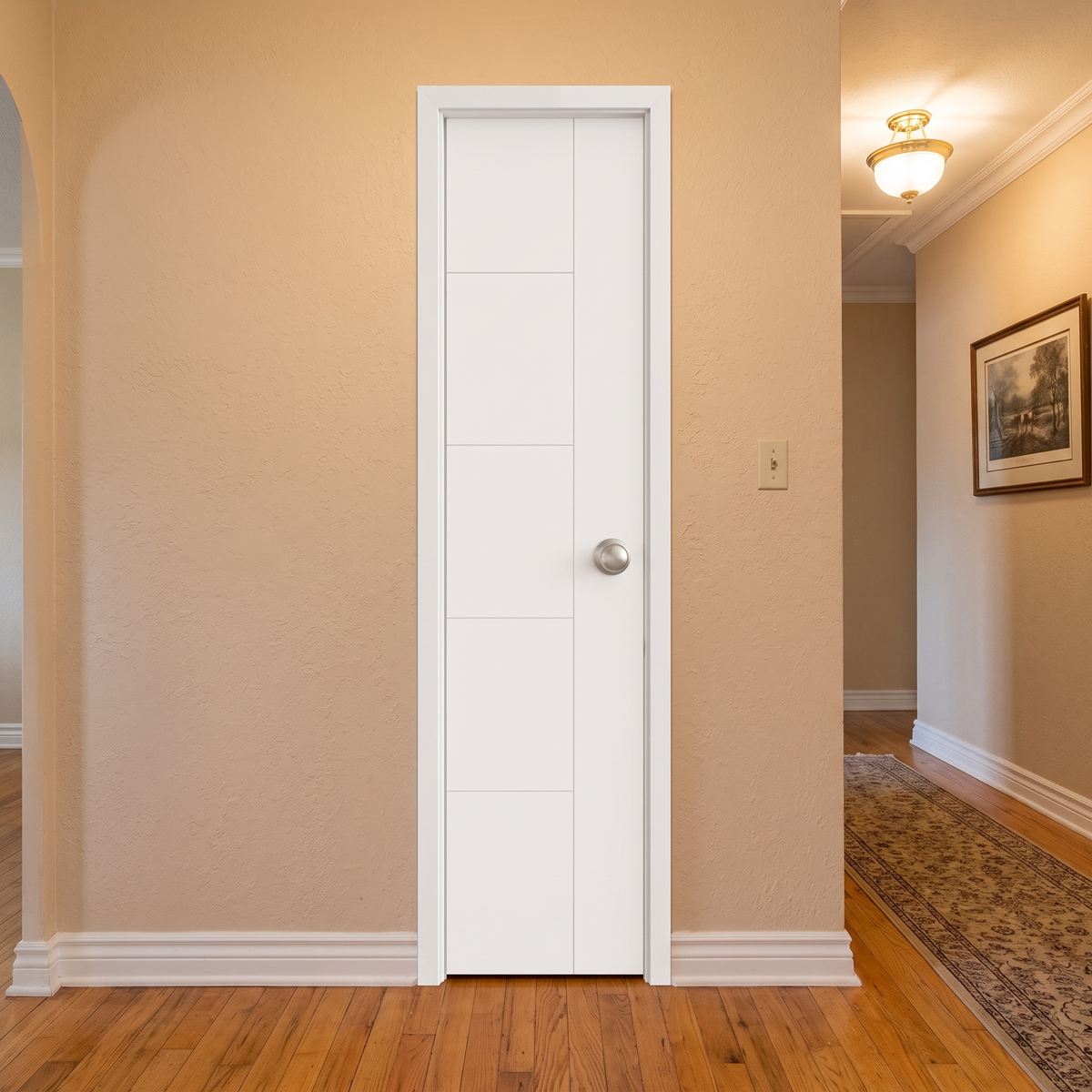 18 in. x 80 in. Berkley Hollow Core Primed White MDF Prehung Interior Door
