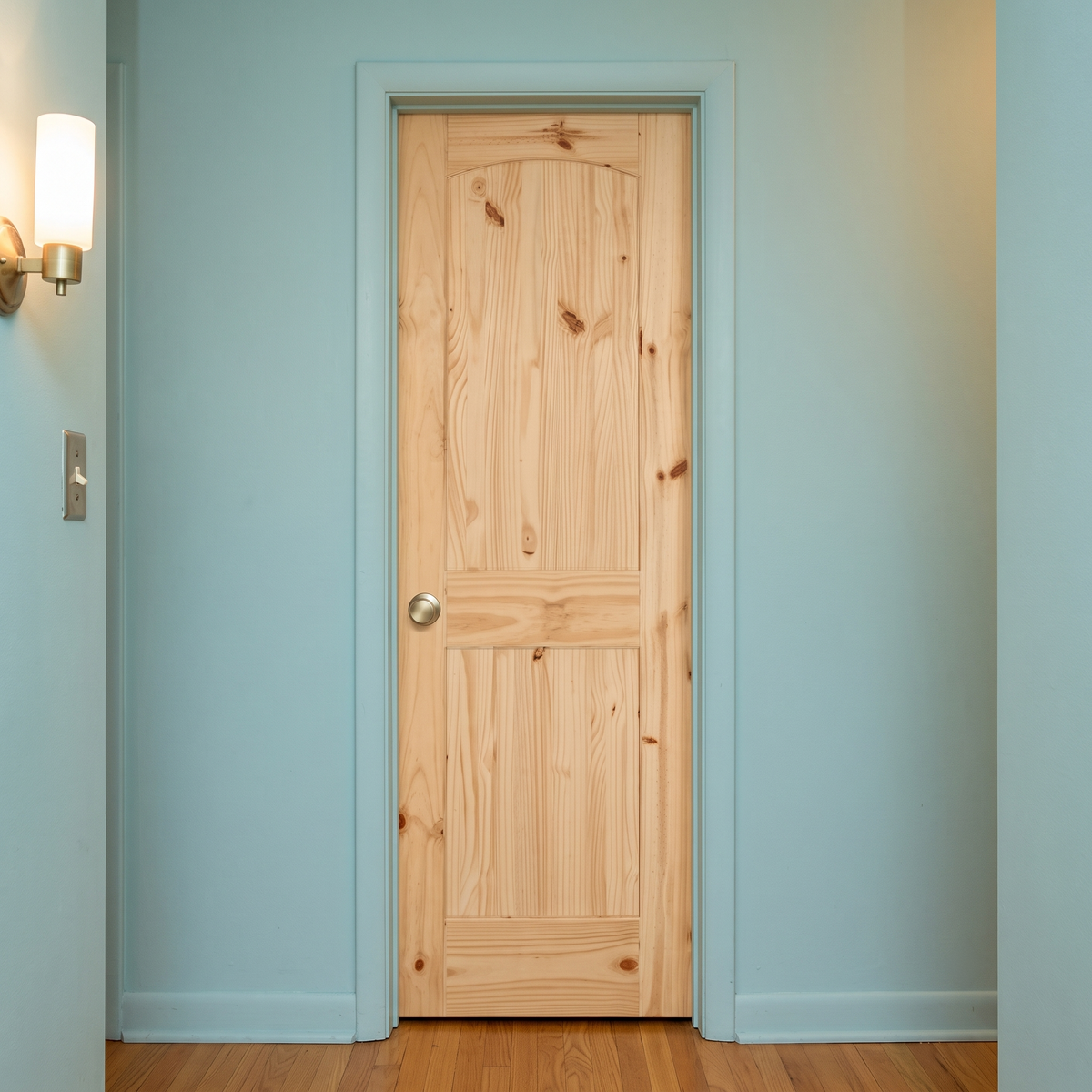 18 in. x 80 in. Cheyenne Knotty Pine Solid Core Interior Door Slab