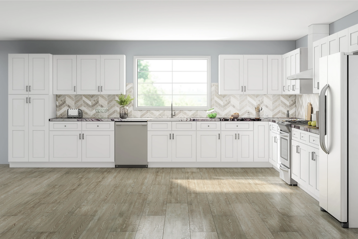 Fabuwood Allure Galaxy Frost 18x18 Kitchen