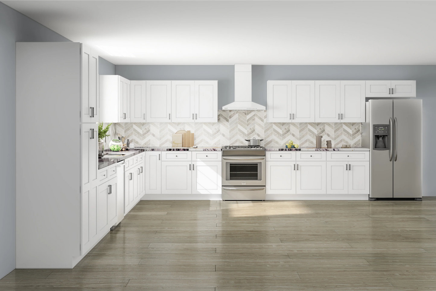 Fabuwood Allure Galaxy Frost 18x18 Kitchen
