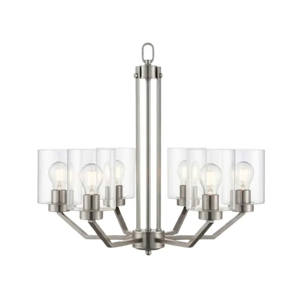 Paris 6-Light Chandelier - NK Clear Cylinder Glass