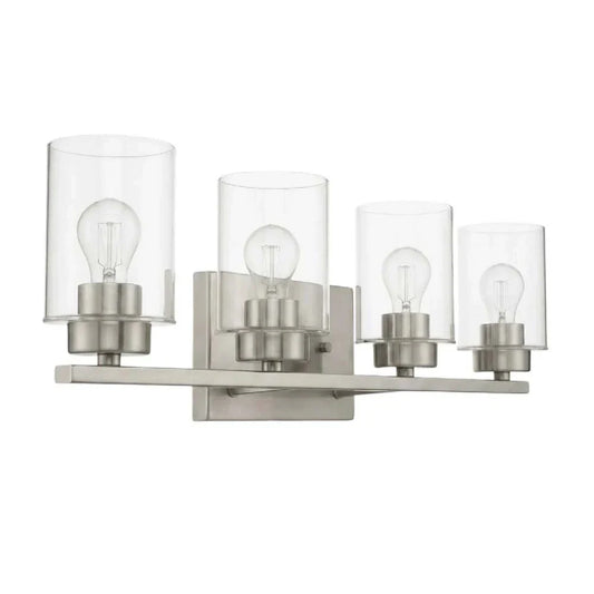 4-Light Clear Glass Vanity - NK