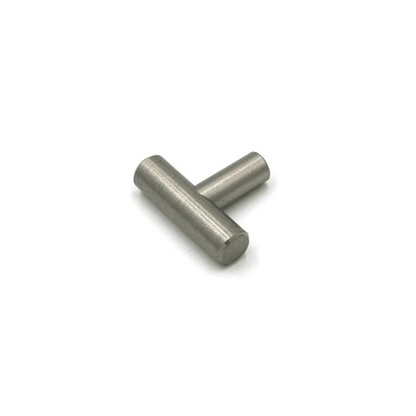 Round Cabinet Knob in Satin Nickel T-Shape