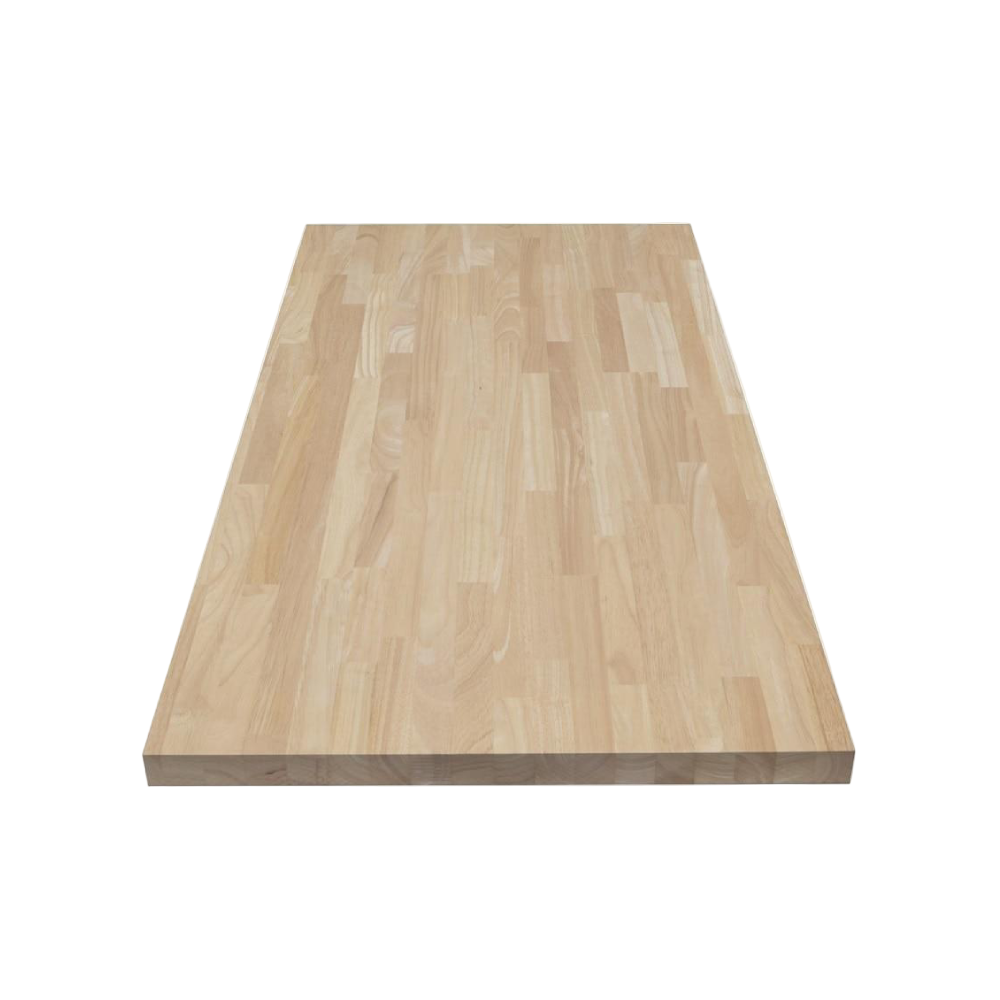 Unfinished Hevea 8 ft. L x 25 in. D x 1.5 in. T Butcher Block Countertop