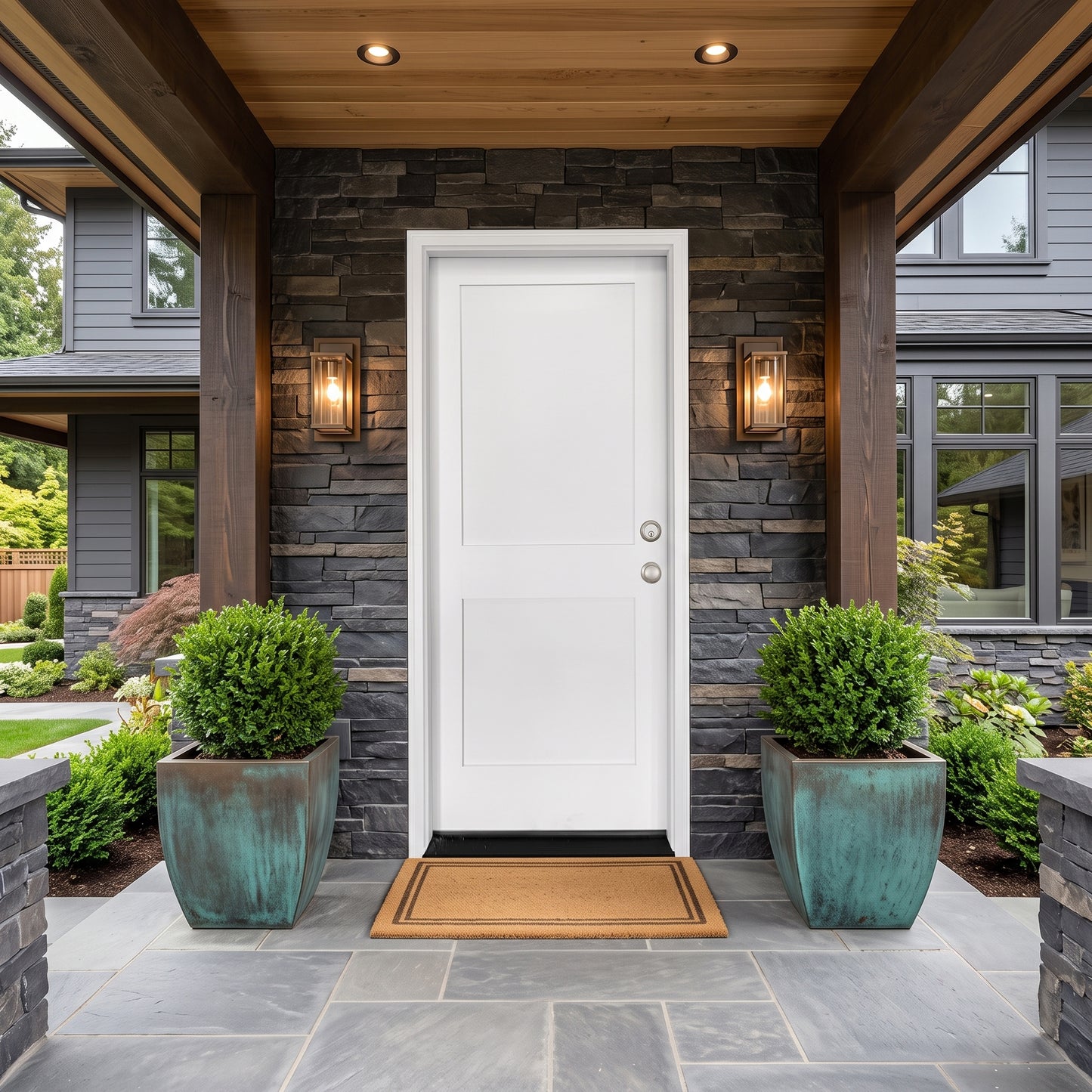 3/0x6/8 Primed 2 Panel Fire Rated Exterior Prehung Door