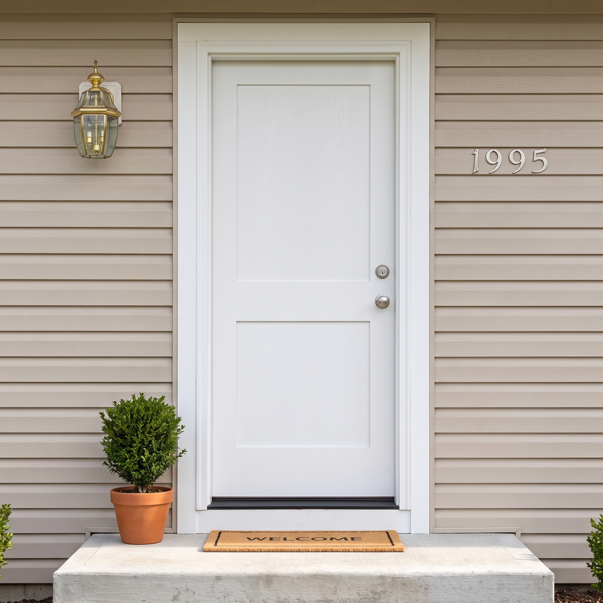3/0x6/8 Primed 2 Panel Fire Rated Exterior Prehung Door