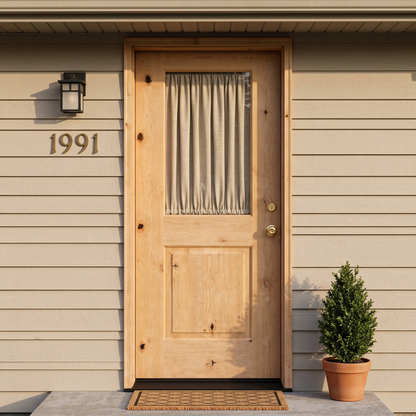 2/6x6/8 Knotty Alder 1/2 Lite Prehung Exterior Door