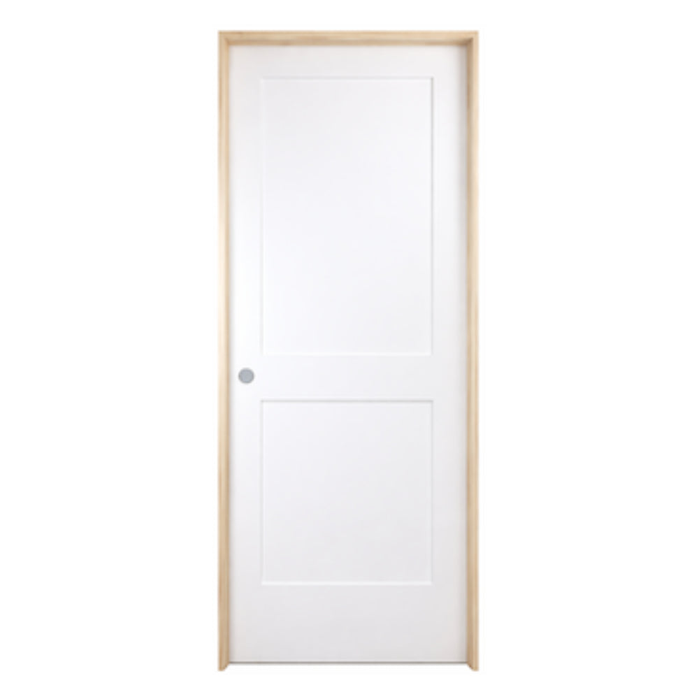 2-Panel Shaker Solid Core Primed MDF Prehung Interior Door