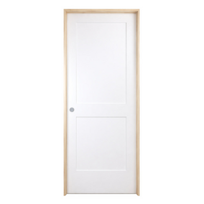 2-Panel Shaker Solid Core Primed MDF Prehung Interior Door
