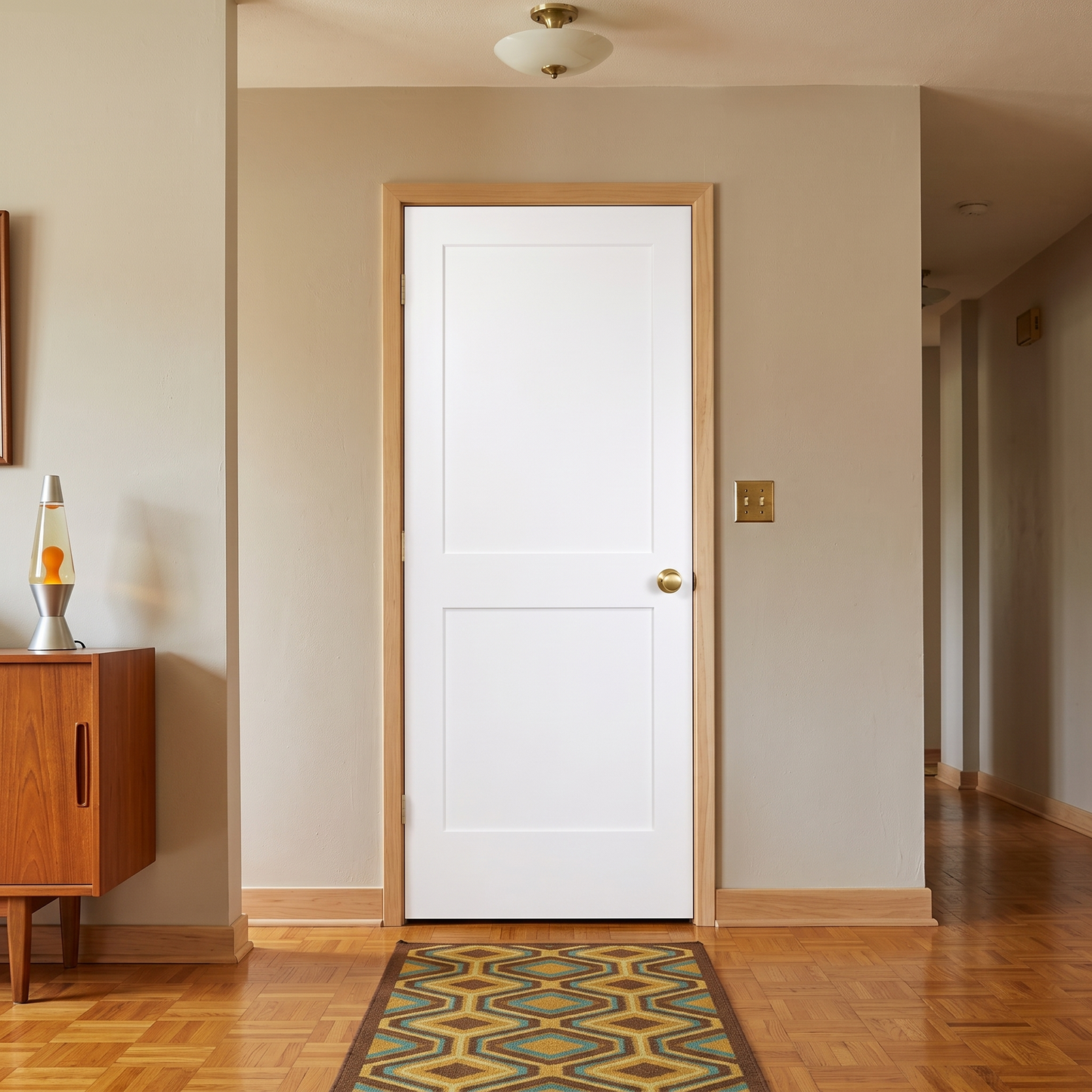 2-Panel Shaker Solid Core Primed MDF Prehung Interior Door