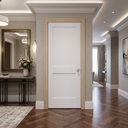 2-Panel Shaker Solid Core Primed MDF Prehung Interior Door
