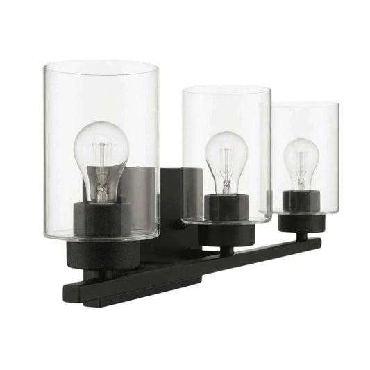 3-Light Clear Glass Vanity - MB