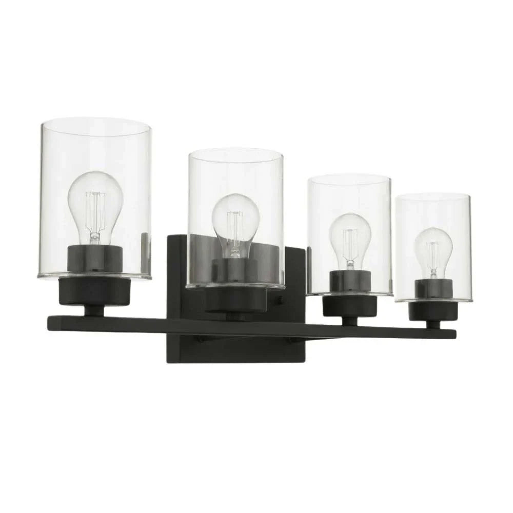 4-Light Clear Glass Vanity - MB