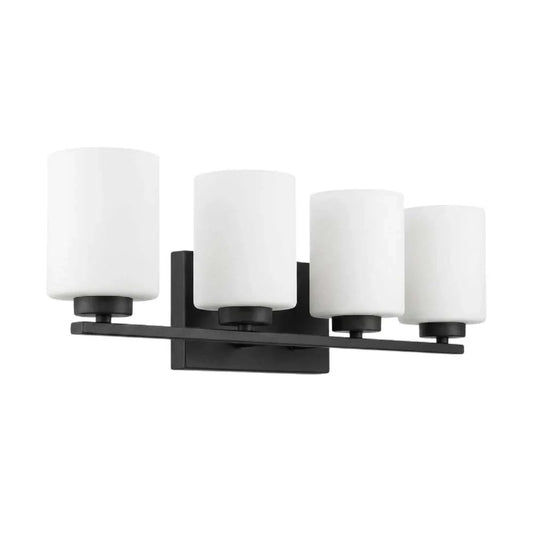 4-Light White Glass Vanity - MB