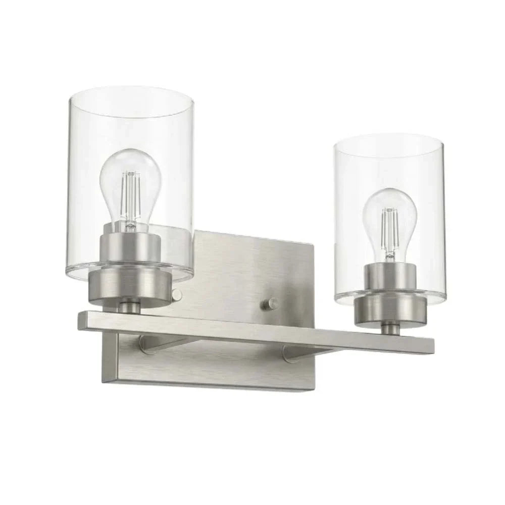 2-Light Clear Glass Vanity - NK