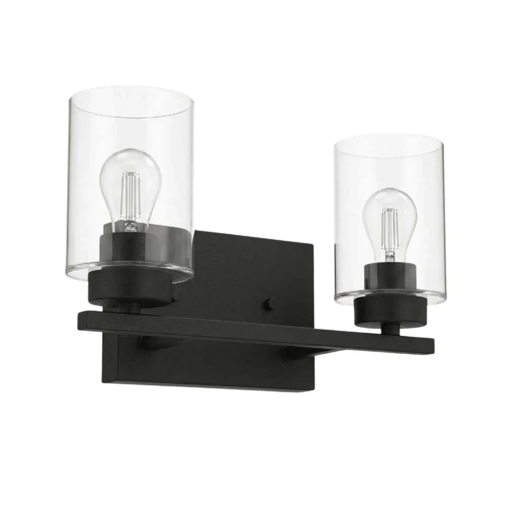2-Light Clear Glass Vanity - MB