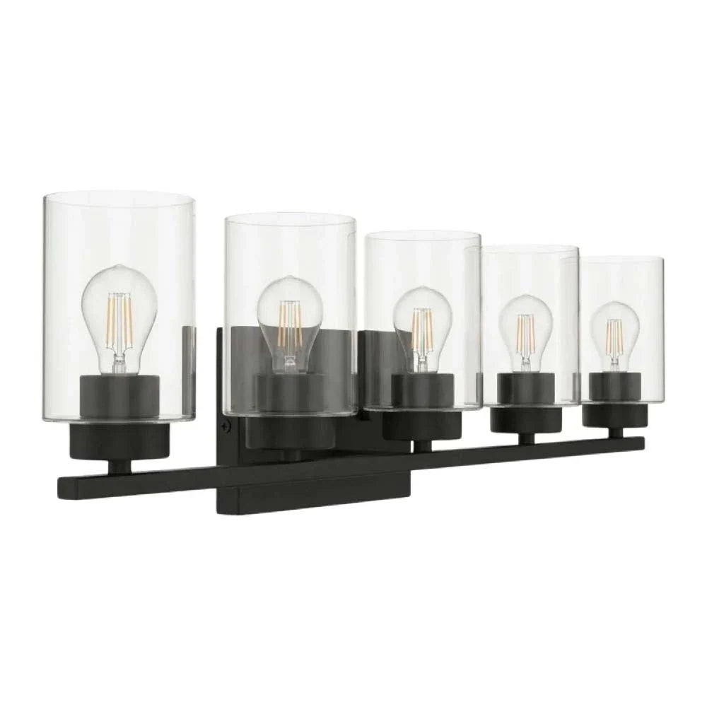 5-Light Clear Glass Vanity - MB