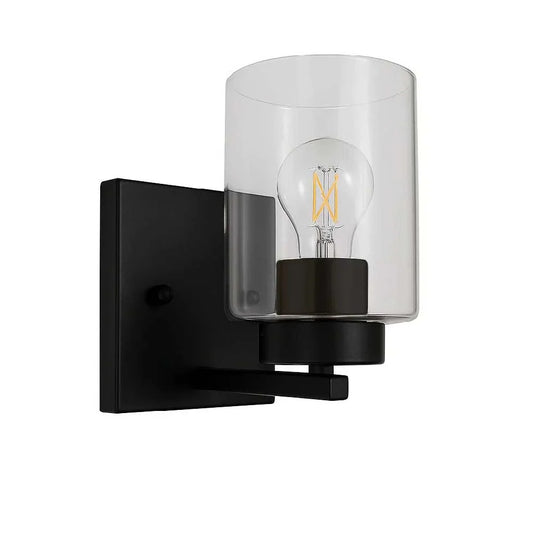 1-Light Clear Glass Sconce - MB