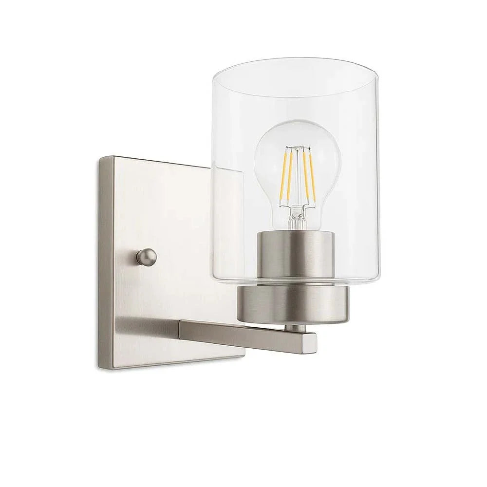 1-Light Clear Glass Sconce - NK