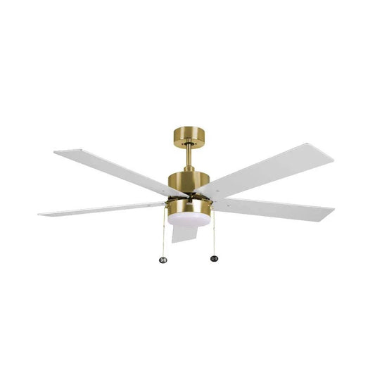 5-Blade 52" CG Modern Fan White Blades Pull Chain 3K, 4K, 5K