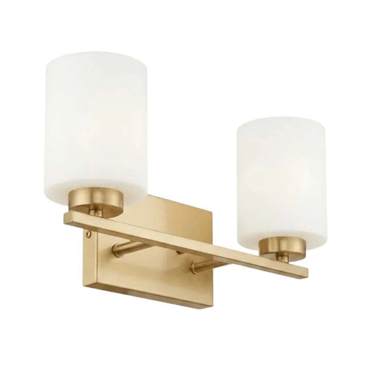 2-Light White Glass Vanity - CG