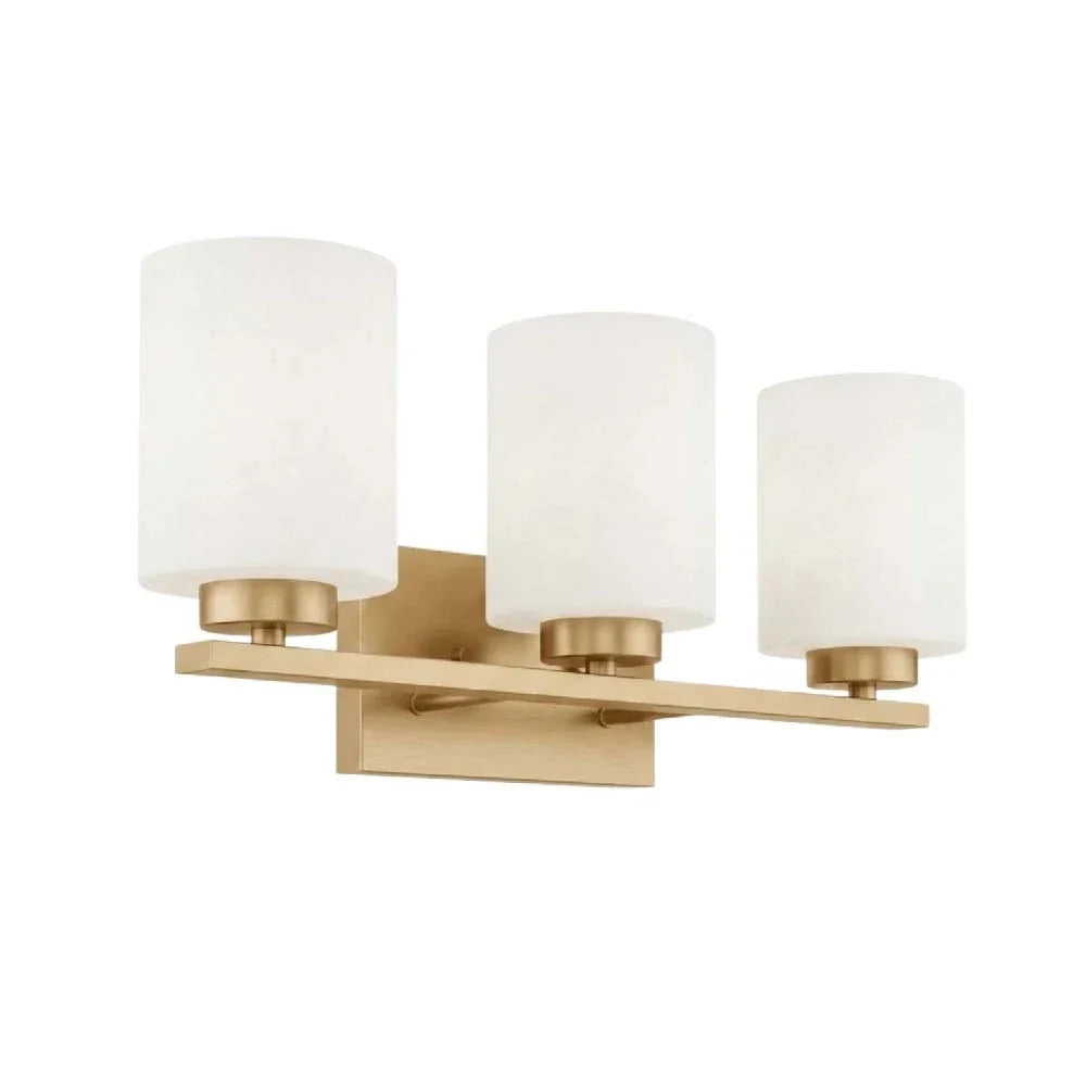 3-Light White Glass Vanity - CG