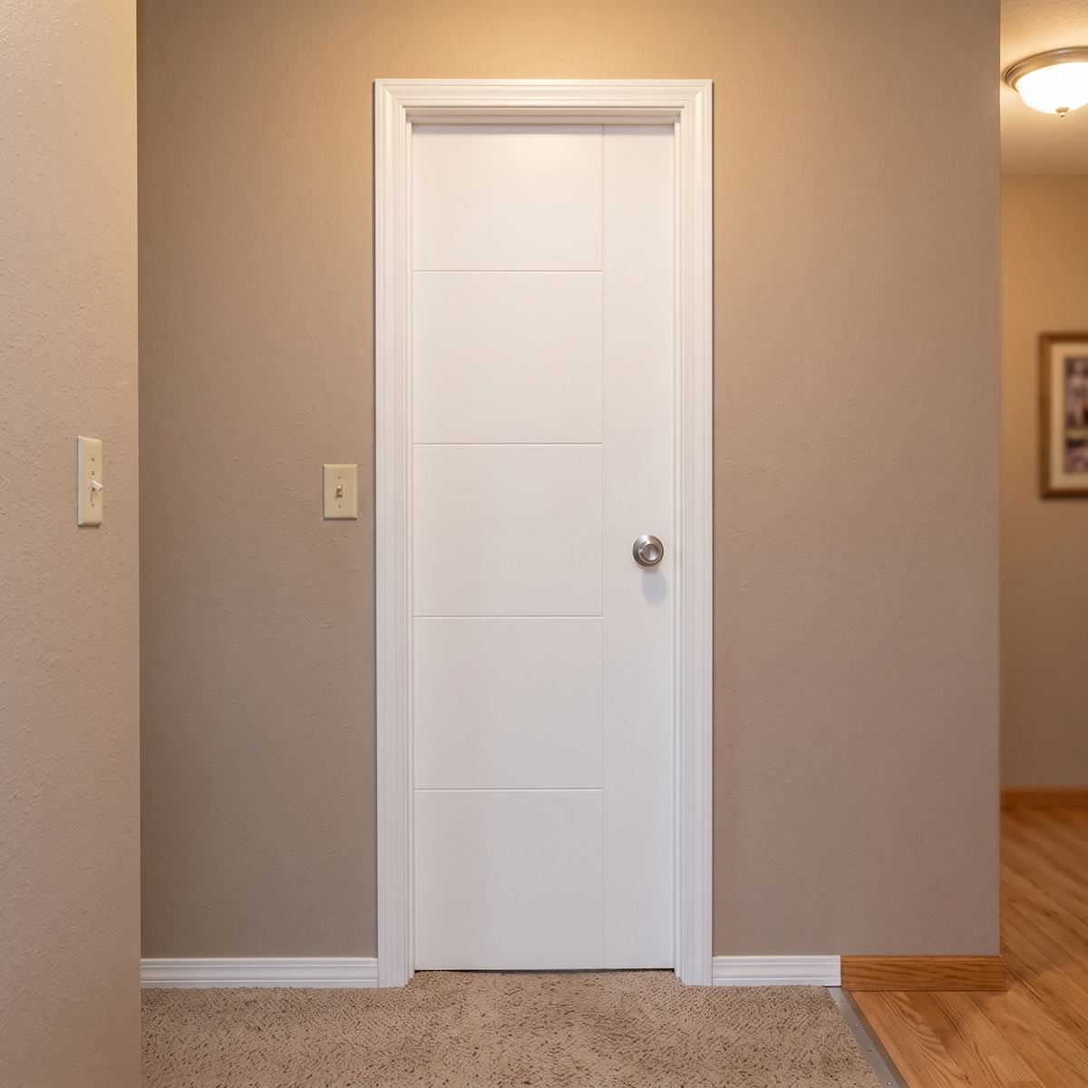 24 in. x 80 in. Berkley Hollow Core Primed White MDF Prehung Interior Door