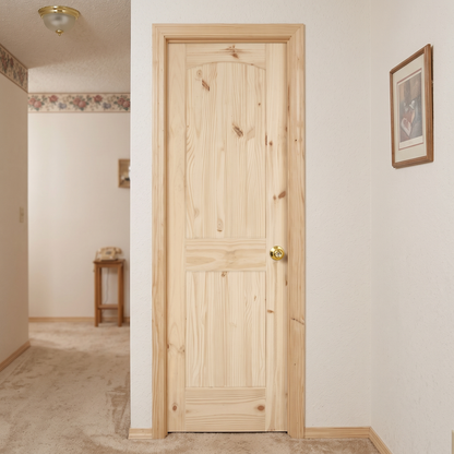 24 in. x 80 in. Cheyenne Knotty Pine Solid Core Interior Door Slab