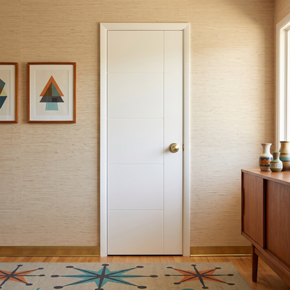 26 in. x 80 in. Berkley Hollow Core Primed White MDF Prehung Interior Door