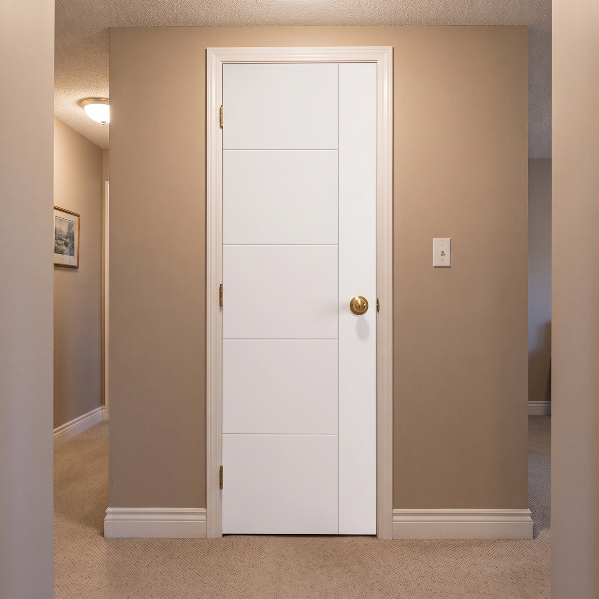26 in. x 80 in. Berkley Hollow Core Primed White MDF Prehung Interior Door