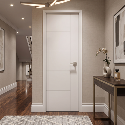 26 in. x 80 in. Berkley Hollow Core Primed White MDF Prehung Interior Door