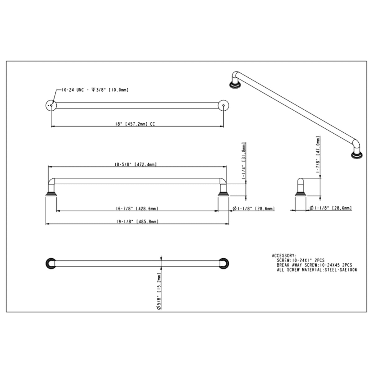 Davis 18" Center-to-Center Appliance Pull