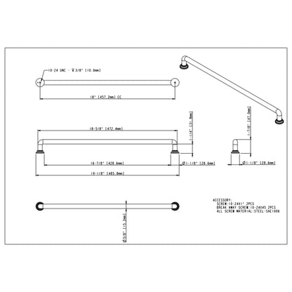 Davis 18" Center-to-Center Appliance Pull