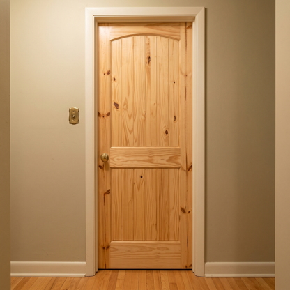 28 in. x 80 in. Cheyenne Knotty Pine Solid Core Interior Door Slab